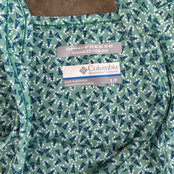 Columbia Dress Womens Size Small Omni Freeze Advanced Cooling Green Blue NWT - Picture 3 of 7